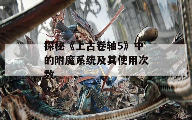 探秘《上古卷軸5》中的附魔系統及其使用次數