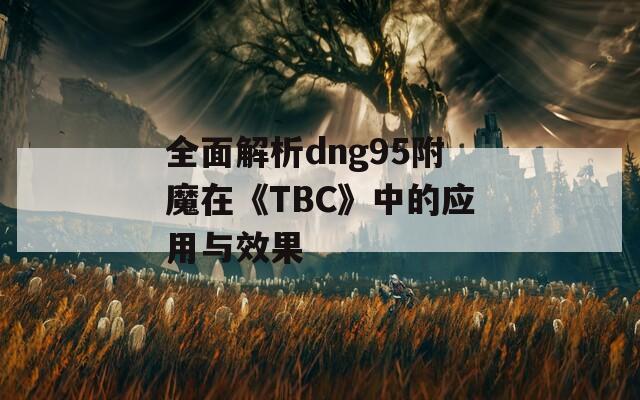 全面解析dng95附魔在《TBC》中的應用與效果