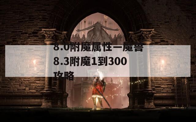 8.0附魔屬性—魔獸8.3附魔1到300攻略