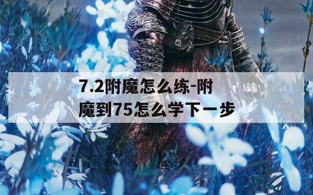 7.2附魔怎么練-附魔到75怎么學下一步