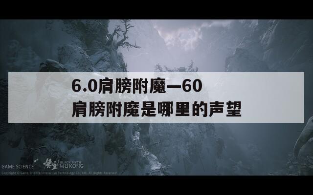 6.0肩膀附魔—60肩膀附魔是哪里的聲望