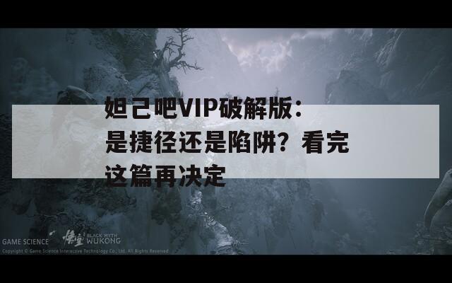 妲己吧VIP破解版：是捷徑還是陷阱？看完這篇再決定