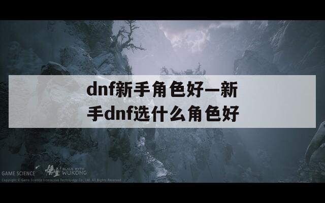 dnf新手角色好—新手dnf選什么角色好