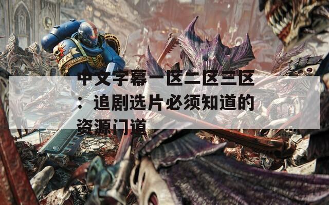 中文字幕一區二區三區：追劇選片必須知道的資源門道